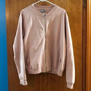 Blush Pink Bomber Jacket